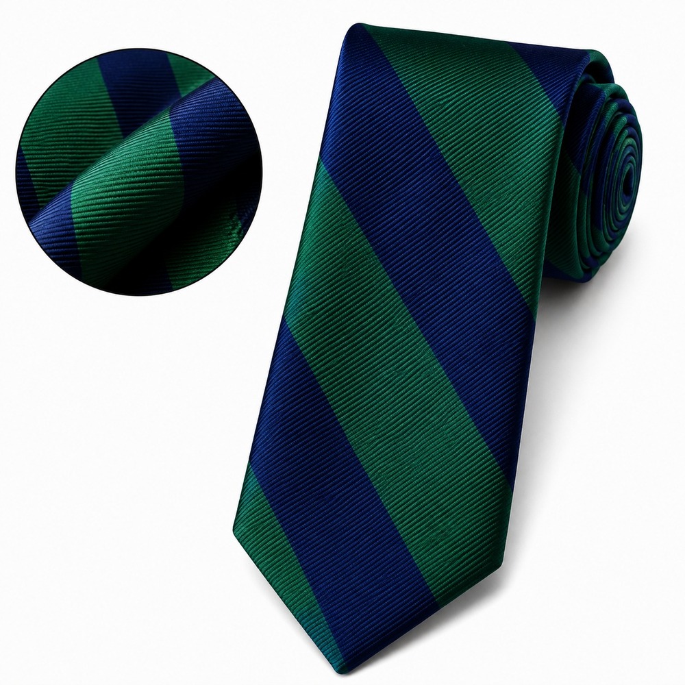 GAP Classic Men's Necktie Blue Green Diagonal Striped 100% Silk W3.5